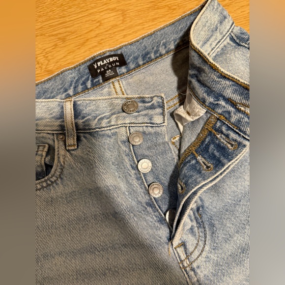 PLAYBOY PACSUN HIGH WAISTED STRAIGHT LEG JEANS SIZE 24 - Picture 6 of 7